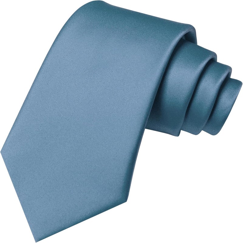RBOCOTT Solid Color Tie and Pocket Square Hankerchief with Lapel Pin Set for Men - Image 4